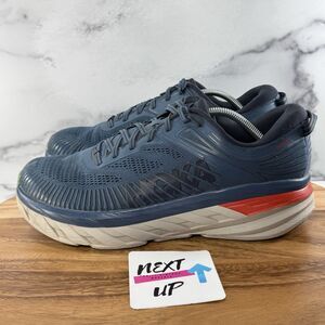 Men’s Size 11-Hoka One One Bondi 7 Blue Running Shoes Sneakers NO INSOLES